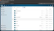 UI prostredie vlastného domáceho cloudu. Beží na platforme Nextcloud.