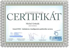 Certifikát Linux e-mail server z 16.10.2015