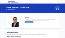 Statická stránka - prezentácia súdneho znalca v oblasti strojárstvo